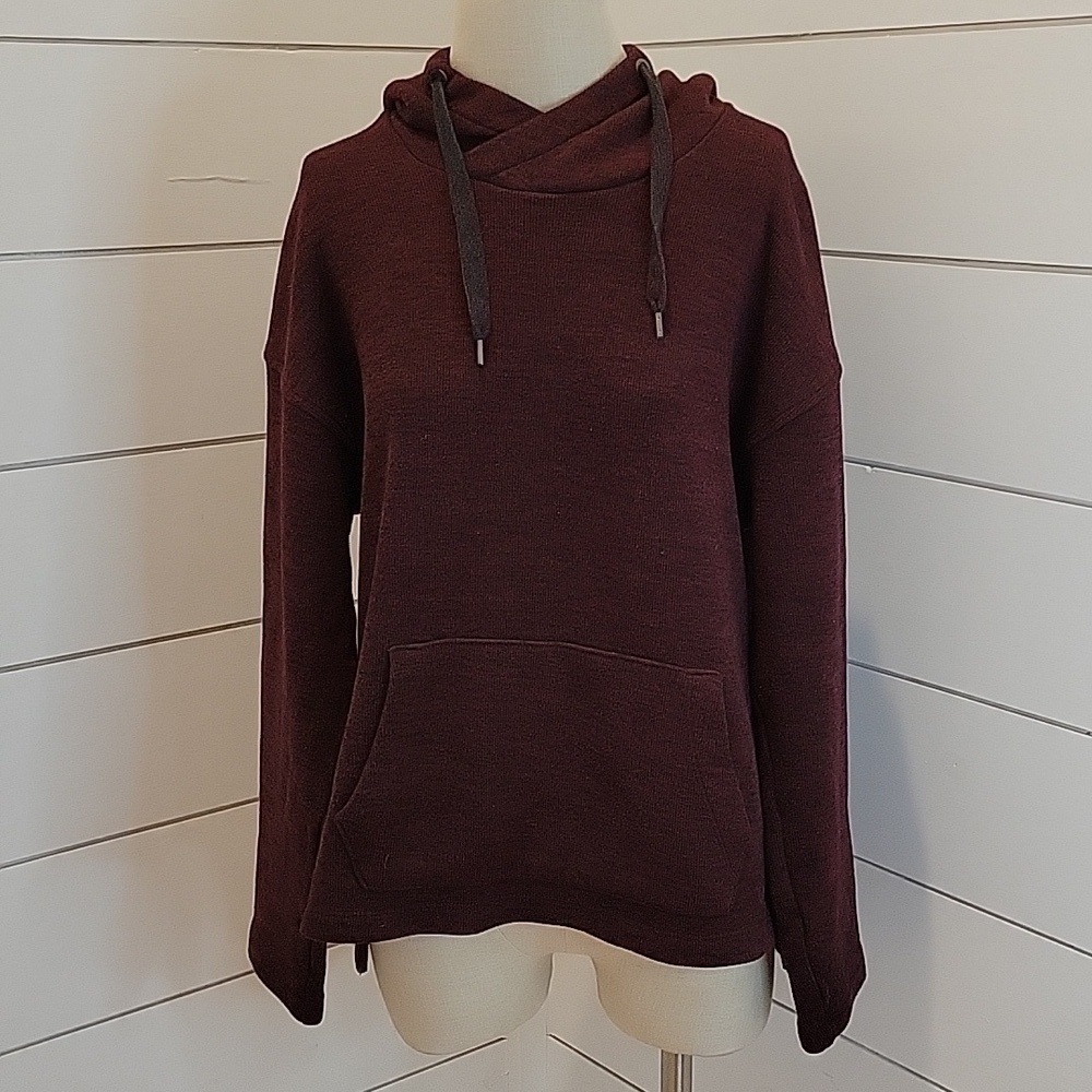 American Eagle Outfitters medium burgundy hoodie with grey inside